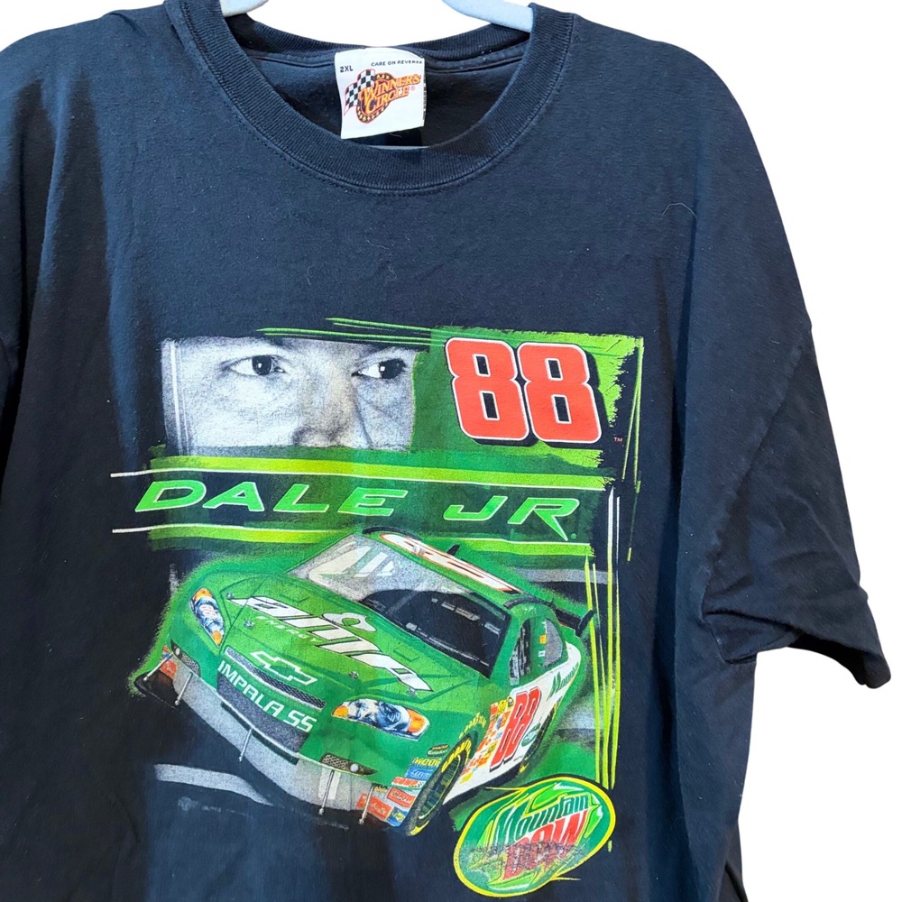 Winners Circle Dale Earnhardt Jr 88 NASCAR Racing‎ T-Shirt Mens 2XL VTG Mt Dew